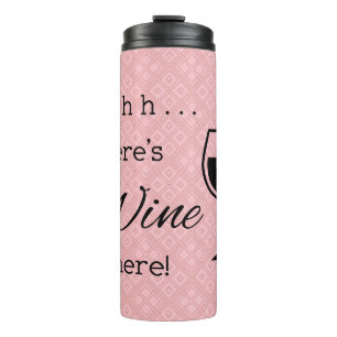 Sie ist Wein hier Rose Dreieck Gemustert Thermosbecher