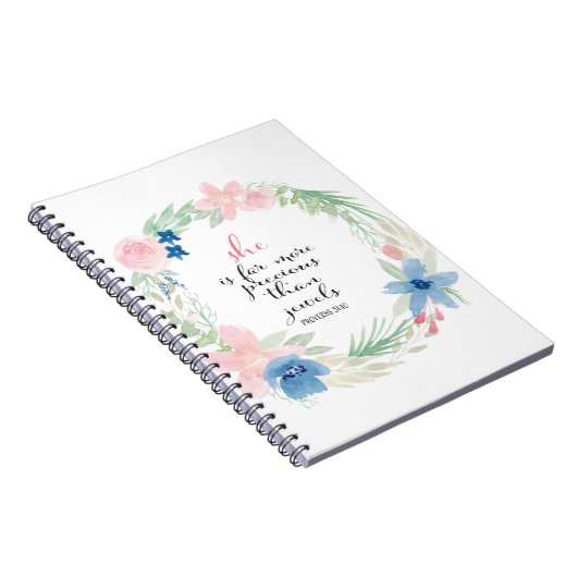 Sie ist weit wertvoller als Juwelen - Sprichwörter Notizblock (Rechte Seite)