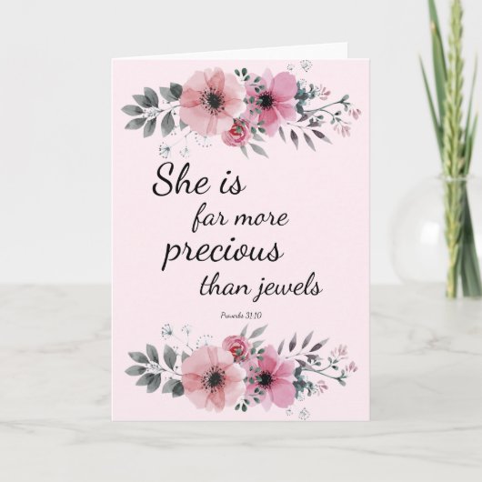 Sie ist weitaus Wertvoller als Juwelen Karte (Vorderseite)