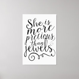 Sie ist Wertvoller als Juwelen Leinwanddruck