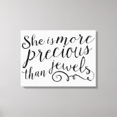 Sie ist Wertvoller als Juwelen Leinwanddruck (Vorderseite)
