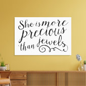 Sie ist Wertvoller als Juwelen Leinwanddruck (Insitu (Wohnzimmer))