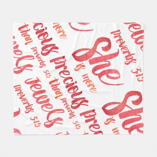 Sie ist wertvoller als Juwels Sprichwörter 3:15 Fleecedecke (Vorderseite (Horizontal))