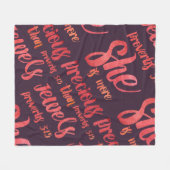 Sie ist wertvoller als Juwels Sprichwörter 3:15 Fleecedecke (Vorderseite (Horizontal))