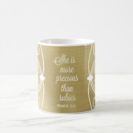 Sie ist Wertvoller als Rubies Sprichwort Kaffeetasse