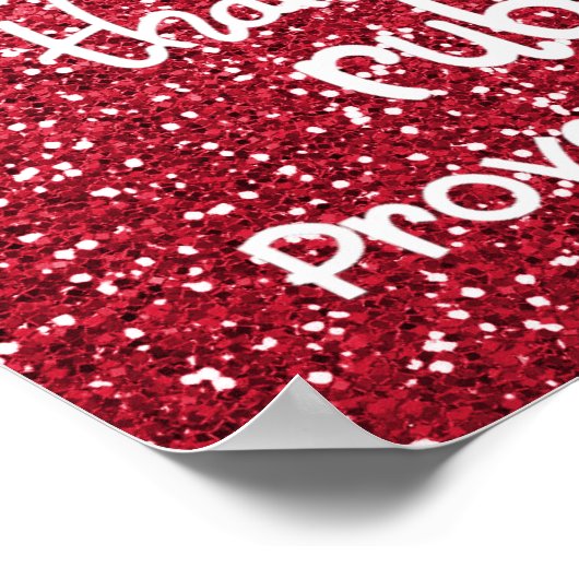 Sie ist Wertvoller als Rubies Sprichwörter Glitzer Poster (Ecke)