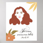 Sie ist Wertvoller als Trümmer, Bibelverse Poster (Vorne)