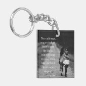 Sie ist wie ein Vogel-inspirierender Zitat-Schlüss Schlüsselanhänger (Vorderseite links)