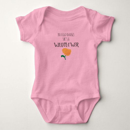Sie ist Wildblume Girl Baby Bodysuit Baby Strampler (Vorderseite)