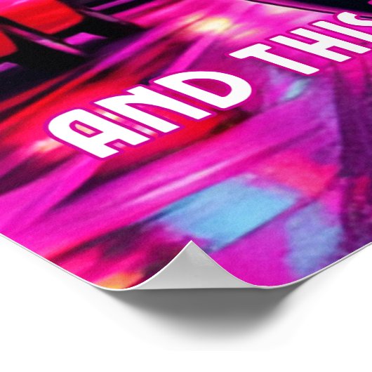 Sie ist zurück - Retro Femme Neon Pop Art Poster (Ecke)