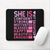 Sie ist zuversichtlich stark motiviert, glücklich mousepad (Mit Mouse)