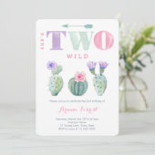Sie ist zwei wilde In ZWEI dem wilden 2. Geburtsta Einladung (Stehend Vorderseite)
