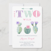 Sie ist zwei wilde In ZWEI dem wilden 2. Geburtsta Einladung (Vorderseite)