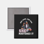 Sie kam, als sie sah, wie sie das Schwarze Mädchen Magnet (Vorderseite/Rückseite)