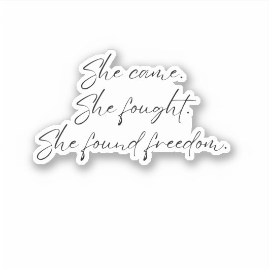 Sie kam, sie kämpfte Laptop-Aufkleber Aufkleber (Vorderseite)