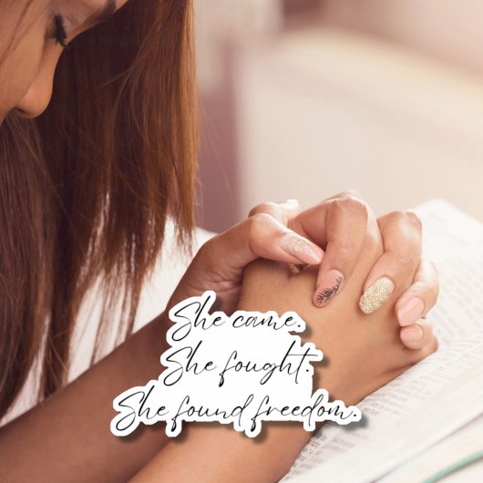 Sie kam, sie kämpfte Laptop-Aufkleber Aufkleber