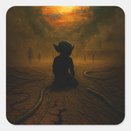 Sie kamen, als die Sonne schmolz Quadratischer Aufkleber