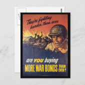 Sie kämpfen den 2. Weltkrieg Postkarte (Vorne/Hinten)