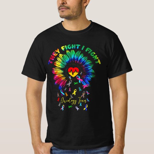 Sie kämpfen gegen Onkologie Team Sunflower Oncolog T-Shirt (Vorderseite)