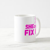 Sie kann es reparieren DIY-Tassendesign Kaffeetasse (VorderseiteRechts)