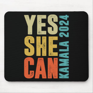 Sie kann Kamala 2024 Retro-Farben Mousepad