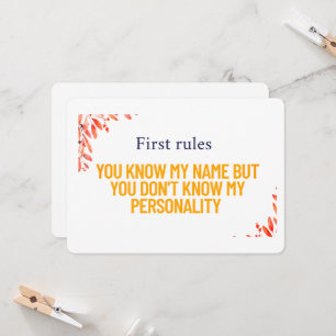 Sie kennen meinen Namen Einladung & Postkarte - Fe