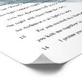 Sie kennen mich, Psalm 139, Männliche Silhouette Poster (Ecke)