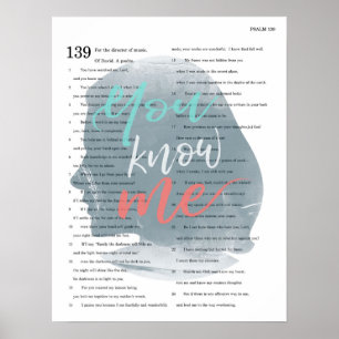 Sie kennen mich, Psalm 139 Poster
