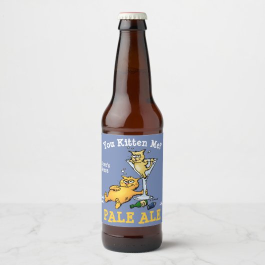 Sie Kitten mir Custom Cartoon Bierflaschenetikett (Vorderseite)