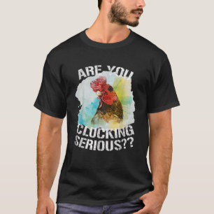 Sie klatschen an einem ernsten Funny Funny Chicken T-Shirt