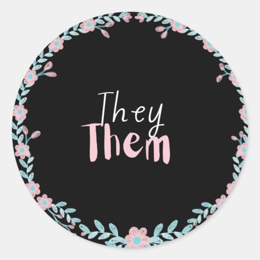 Sie kleben runder aufkleber (Vorderseite)