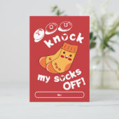 Sie klopfen meine Socken aus dem Klassenzimmer Val Einladung (Stehend Vorderseite)