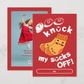 Sie klopfen meine Socken aus dem Klassenzimmer Val Einladung (Vorne/Hinten)