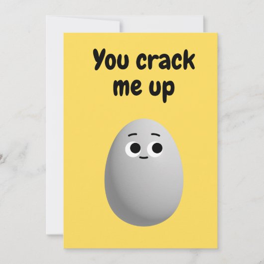 Sie knacken mir niedliches Ei, Albern Fun Oaster C Einladung (Vorderseite)