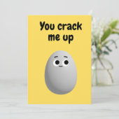 Sie knacken mir niedliches Ei, Albern Fun Oaster C Einladung (Stehend Vorderseite)