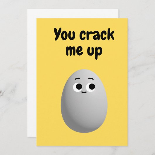 Sie knacken mir niedliches Ei, Albern Fun Oaster C Einladung (Vorne/Hinten)