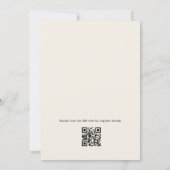 Sie knüpft den Knoten Bogen QR Code Brautparty Einladung (Rückseite)