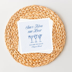 Sie knüpft den Knoten Coastal Elegant Handgezeichn Serviette