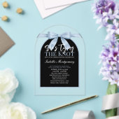 Sie knüpft den Knoten Hellblaue Palette Bow Acryleinladungen (Insitu (Hochzeit))