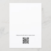 Sie knüpft den Knoten QR Code Brautparty Einladung (Rückseite)
