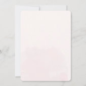 Sie knüpft den Knoten Rosa Bogen Brautparty Einladung (Rückseite)
