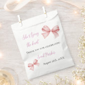 Sie knüpft den Knoten Rosa Bogen Brautparty Geschenktütchen (Ausgeschnitten)