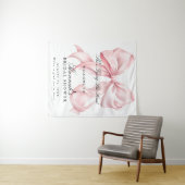 Sie knüpft den Knoten Rosa Willkommensschild Bogen Wandteppich (Beispiel (Horizontal))