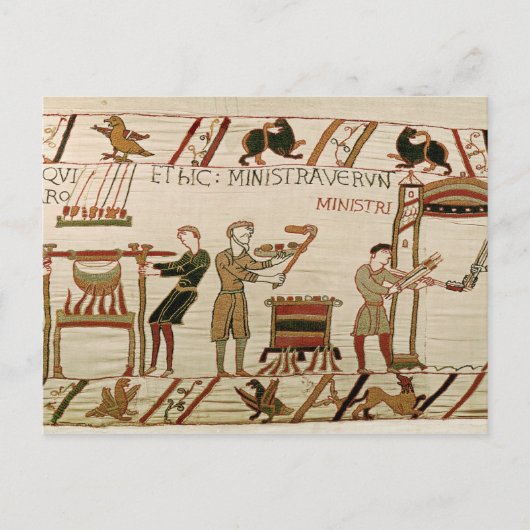 Sie kochen das Fleisch Postkarte (Vorderseite)