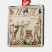 Sie kochen das Fleisch Silbernes Ornament (Links)