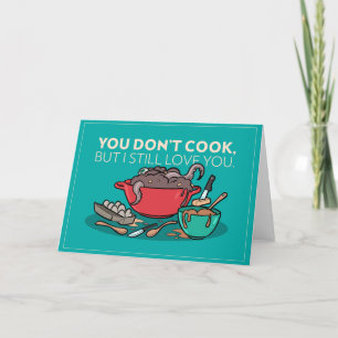 Sie kochen keine Urlaubskarte Feiertagskarte