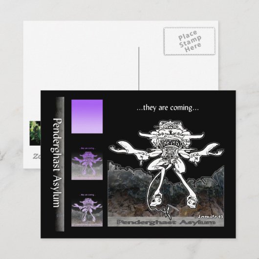 Sie kommen auf Postkarte (Vorne/Hinten)