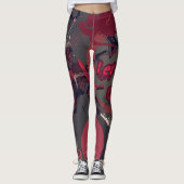 ⛈️ 🥷 sie kommen Gelassen, Anime Manga Power 🥷 ⛈️ Leggings (Vorderseite)