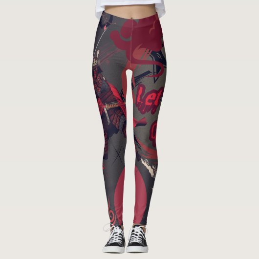 ⛈️ 🥷 sie kommen Gelassen, Anime Manga Power 🥷 ⛈️ Leggings (Vorderseite)