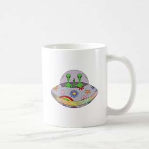 Sie kommen in Friedens-UFO Kaffeetasse